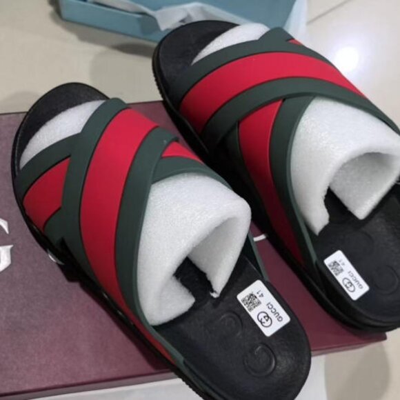 Mens Gucci Sandals With Web Size 41 - Picture 1 of 6